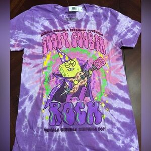 NWT Boxlunch Spongebob Squarepants Guitar Nickelodeon Purple & Pink Tie Dye Tee